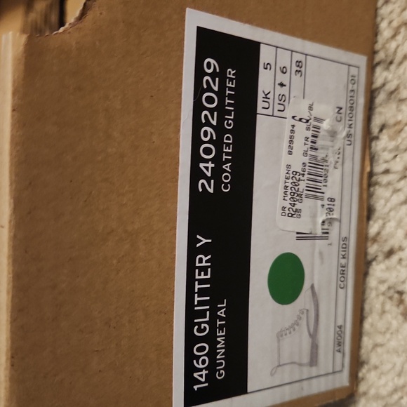 Dr. Martin Airwalk 1460 Core Kids Glittery Y Gunmetal Boots NEW Sz 6 - Picture 8 of 8